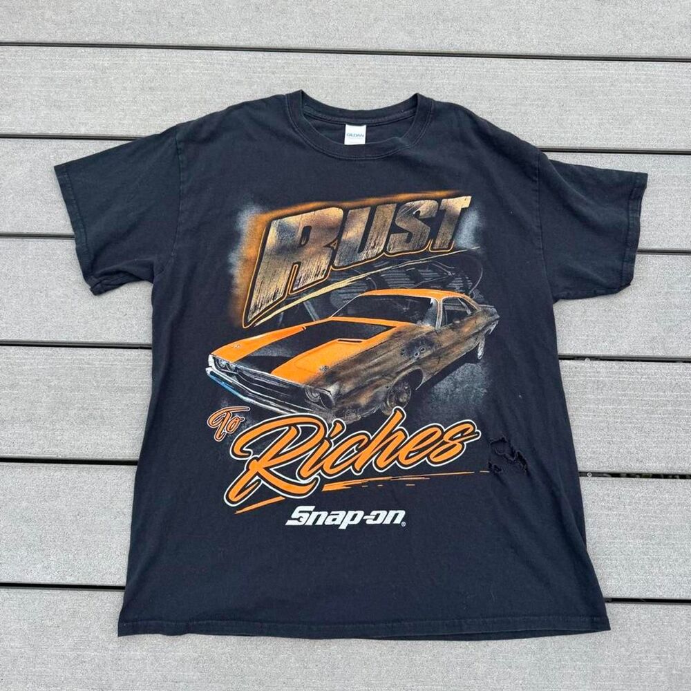 Snap-on Men's Black T-shirt